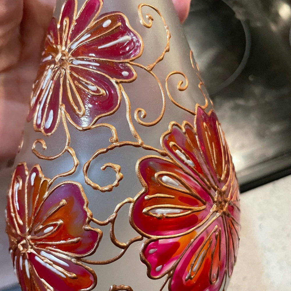 Hand blown original glass artwork. Painted in Sophia, Bulgaria